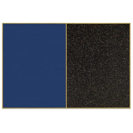 United Visual Products Sliding Door Indoor Enclosed Corkboard, 9 UV9011ACSH-GOLD-KEYLIME
